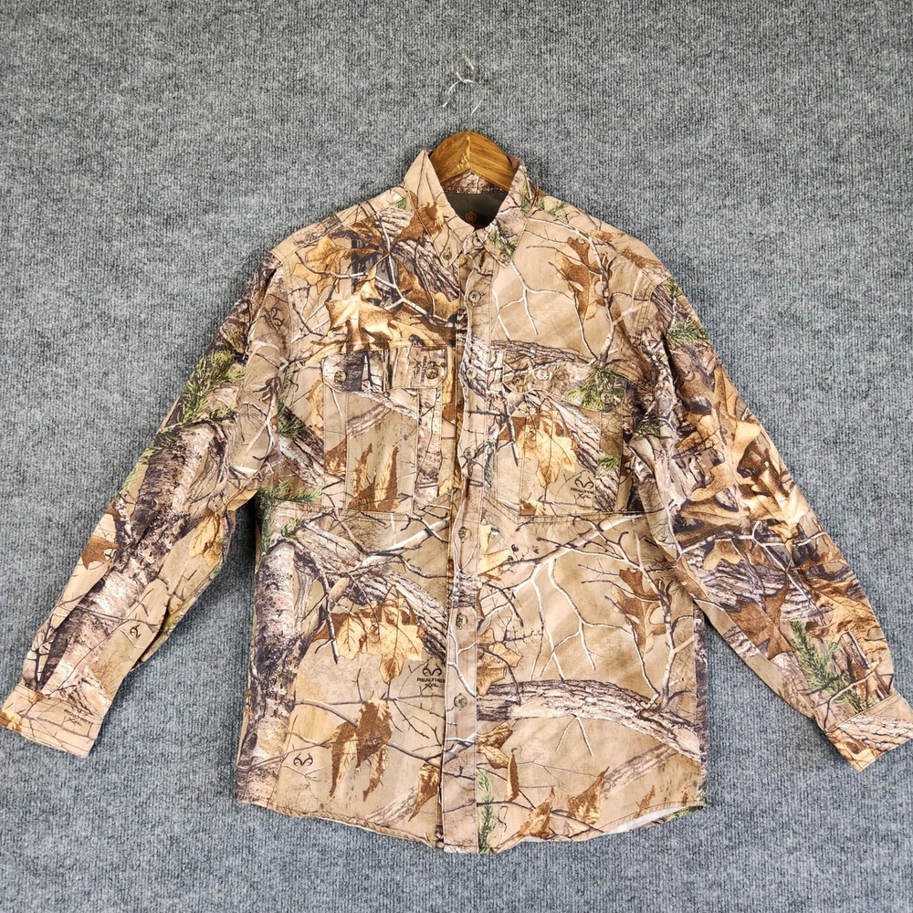 Game Winner Hunting Shirt Mens Small Realtree Xtra Camo Button Down Long Sleeve